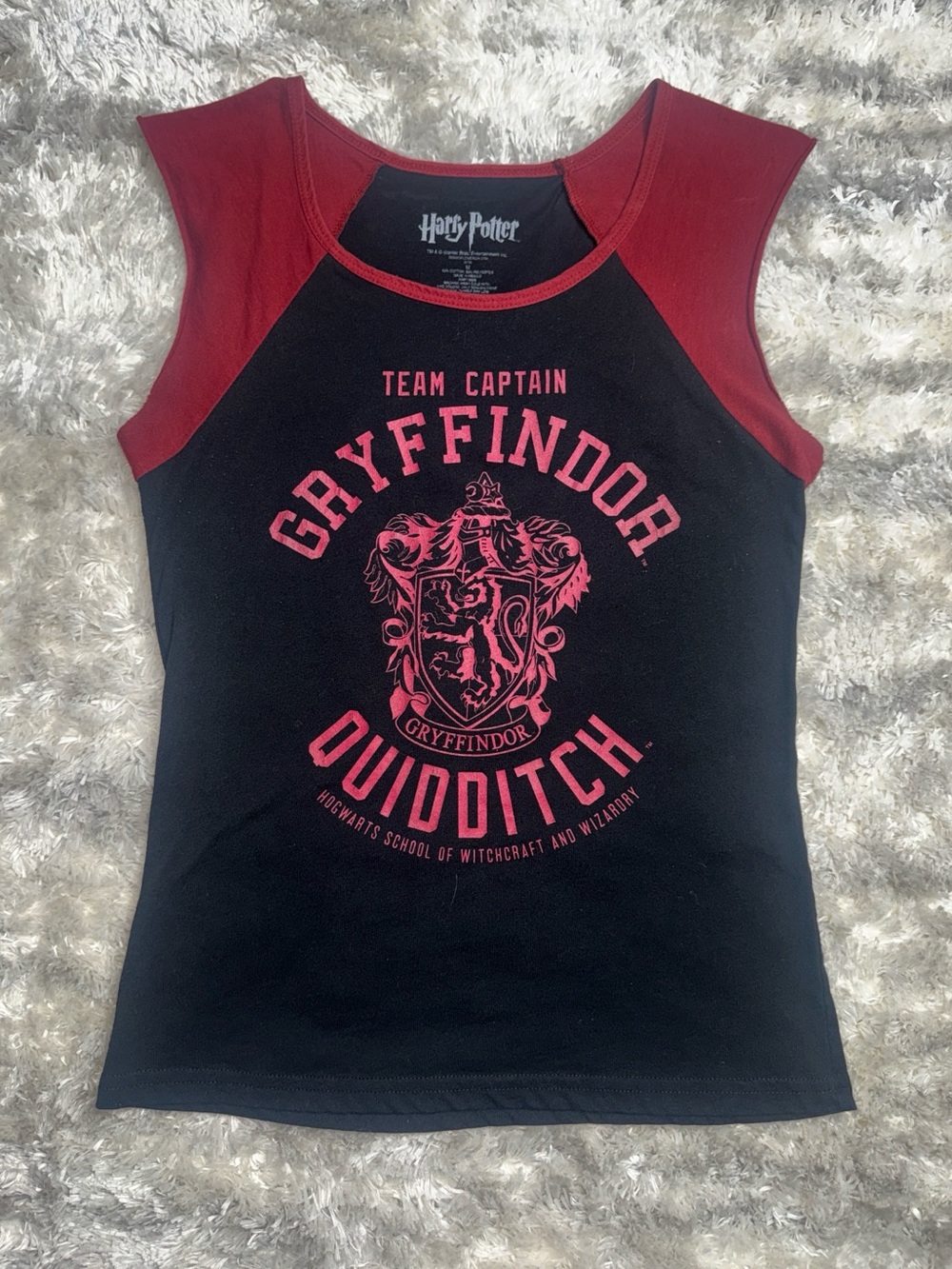 Warner Bros. Black & Red Gryffindor Quidditch Tank Top